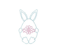 Hiding Easter Bunny Egg Machine Embroidery Design - sproutembroiderydesigns