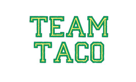 Team Taco Machine Embroidery Design, 2 sizes - sproutembroiderydesigns