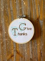 Give Thanks Thanksgiving Machine Embroidery Design - sproutembroiderydesigns