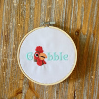 Gobble Head Turkey Thanksgiving Machine Embroidery Design - sproutembroiderydesigns