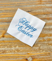 Happy Easter Machine Embroidery Design, Script Easter Design - sproutembroiderydesigns