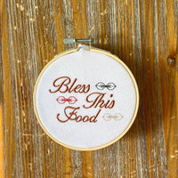 Thanksgiving Bless This Food Machine Embroidery Design - sproutembroiderydesigns
