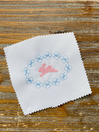 Easter Bunny in Flower Egg Machine Embroidery Design - sproutembroiderydesigns