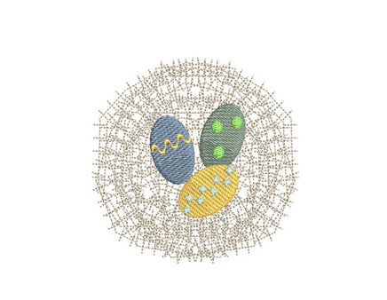 Easter Nest Machine Embroidery Design - sproutembroiderydesigns