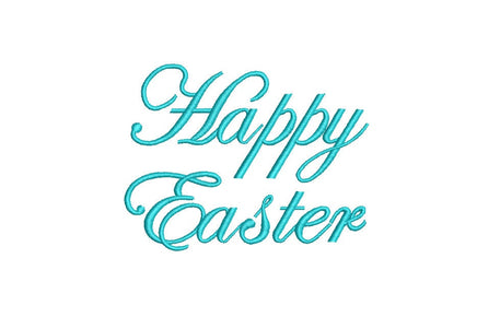 Happy Easter Machine Embroidery Design, 3 Fonts - sproutembroiderydesigns