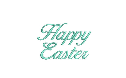 Happy Easter Machine Embroidery Design, 3 Fonts - sproutembroiderydesigns