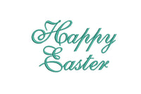 Happy Easter Machine Embroidery Design, 3 Fonts - sproutembroiderydesigns