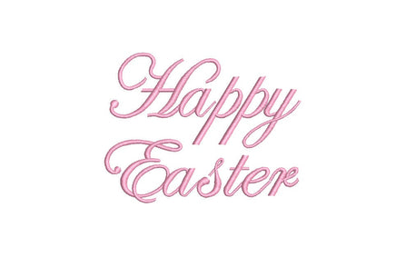 Happy Easter Machine Embroidery Design, 3 Fonts - sproutembroiderydesigns