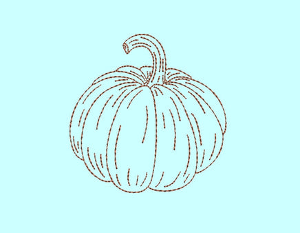 Pumpkin Outline Machine Embroidery Design - sproutembroiderydesigns