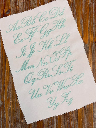 Gleeful Alphabet Script Font Machine Embroidery Design - sproutembroiderydesigns