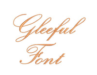 Gleeful Alphabet Script Font Machine Embroidery Design - sproutembroiderydesigns