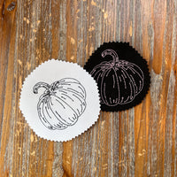 Pumpkin Outline Machine Embroidery Design - sproutembroiderydesigns