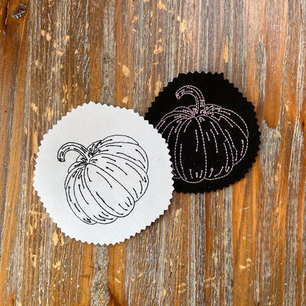 Pumpkin Outline Machine Embroidery Design - sproutembroiderydesigns