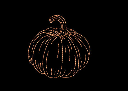 Pumpkin Outline Machine Embroidery Design - sproutembroiderydesigns