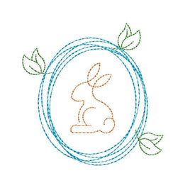 Easter Wreath Machine Embroidery Design - sproutembroiderydesigns