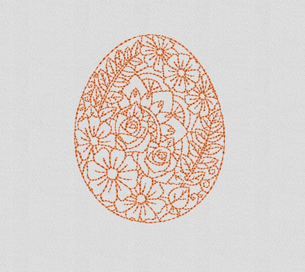 Mandala Easter Egg Machine Embroidery Design - sproutembroiderydesigns