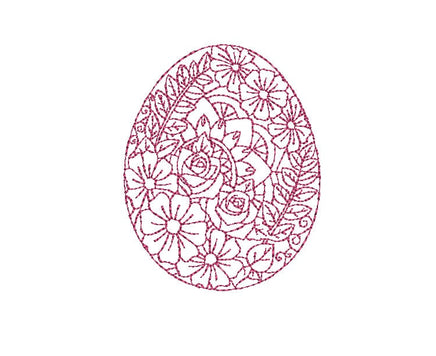 Mandala Easter Egg Machine Embroidery Design - sproutembroiderydesigns