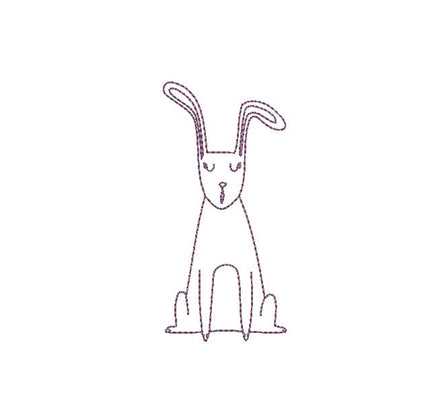 Collection of Rabbit Machine Embroidery Design, 5 Designs - sproutembroiderydesigns