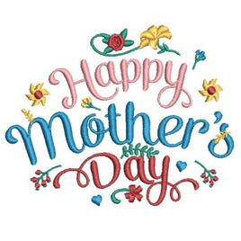 Happy Mother's Day Machine Embroidery Design, 2 Sizes, Mother's Day Script Embroidery design, Mother's Day design, Mom embroidery - sproutembroiderydesigns