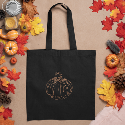 Pumpkin Outline Machine Embroidery Design - sproutembroiderydesigns