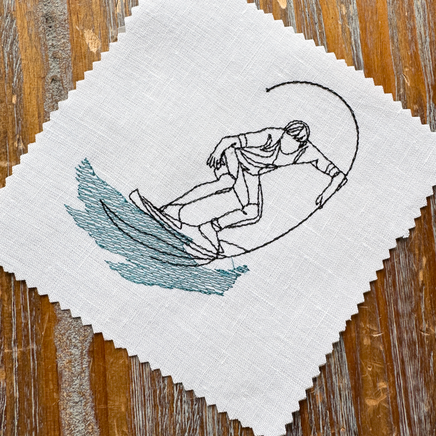 Surfer Machine Embroidery Design - sproutembroiderydesigns