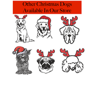 Christmas Dog Machine Embroidery Design - sproutembroiderydesigns