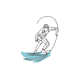 Surfer Machine Embroidery Design - sproutembroiderydesigns