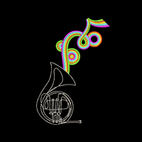 French Horn Rainbow Embroidery Design - sproutembroiderydesigns