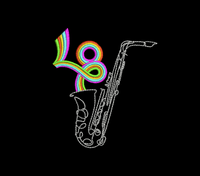 Rainbow Saxophone Embroidery Design - sproutembroiderydesigns