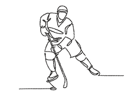 Ice Hockey Line Machine Embroidery Design - sproutembroiderydesigns