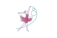 Sketch Ballerina Contour Machine Embroidery Design - sproutembroiderydesigns