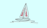 Sketch Sailboat Machine Embroidery Design - sproutembroiderydesigns