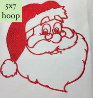 Santa Claus Embroidery Design, 2 sizes, 4x4 & 5x7 hoop, santa embroidery design, Christmas embroidery design
