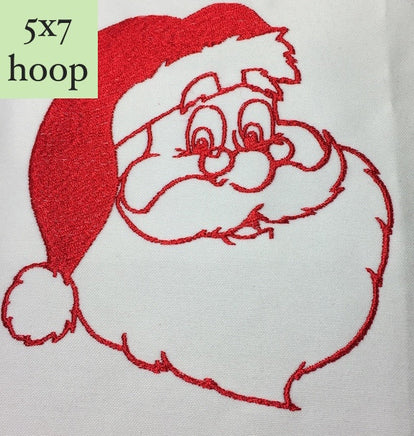 Santa Claus Embroidery Design, 2 sizes, 4x4 & 5x7 hoop, santa embroidery design, Christmas embroidery design