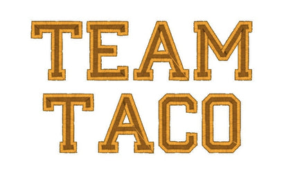 Team Taco Machine Embroidery Design - sproutembroiderydesigns