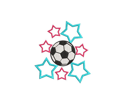 Soccer Machine Embroidery Design, 2 sizes, soccer machine embroidery design, soccer embroidery design, sports bag embroidery, 4x4 hoop 5x7 - sproutembroiderydesigns