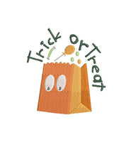 Halloween Trick or Treat Bag and Candy Machine Embroidery Design