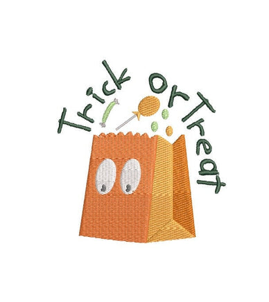Halloween Trick or Treat Bag and Candy Machine Embroidery Design