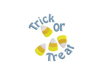 Halloween Trick or Treat Candy Corn Machine Embroidery Design, Halloween embroidery design