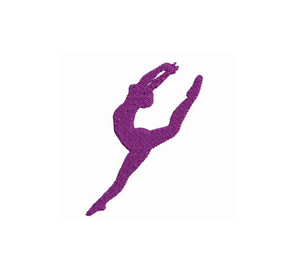 Dancer Machine Embroidery Design, 4x4 hoop, Silhouette embroidery design, dance bag embroidery, dance embroidery, gymnastics