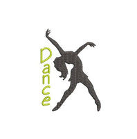 Dance Machine Embroidery Design / 2 designs, Dance Silhouette, Dancing embroidery, Dance Bag Embroidery, dancer embroidery, Ballet, Jazz