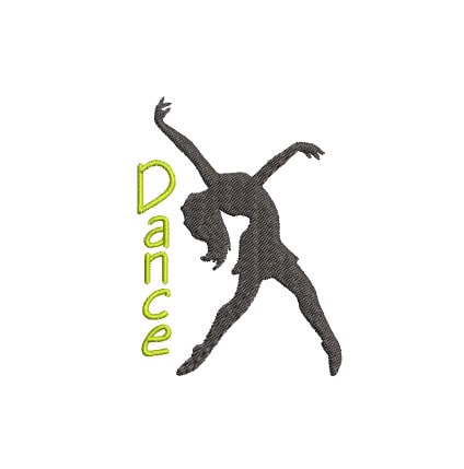Dance Machine Embroidery Design / 2 designs, Dance Silhouette, Dancing embroidery, Dance Bag Embroidery, dancer embroidery, Ballet, Jazz
