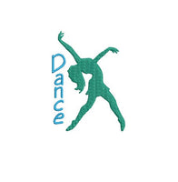 Dance Machine Embroidery Design / 2 designs, Dance Silhouette, Dancing embroidery, Dance Bag Embroidery, dancer embroidery, Ballet, Jazz