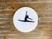 Dancer Machine Embroidery Design, 4x4 and 5x7, Silhouette, 3 sizes, ballet embroidery, dance bag embroidery, dance embroidery, gymnastics