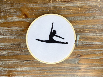 Dancer Machine Embroidery Design, 4x4 and 5x7, Silhouette, 3 sizes, ballet embroidery, dance bag embroidery, dance embroidery, gymnastics