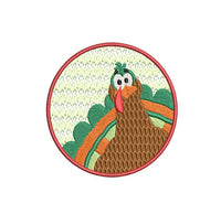 Silly Turkey Thanksgiving Machine Embroidery Design, 2 sizes, Turkey embroidery design, 4x4 Hoop, 5x7 Hoop