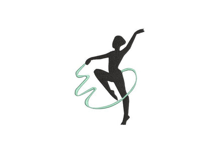 Rhythmic gymnastics Machine Embroidery Design, Rhythmic gymnastics embroidery design, Rhythmic gymnastics embroidery pattern
