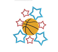 Basketball Machine Embroidery Design, 4x4 and 5x7 hoop, basketball embroidery design, basketball design, basketball embroidery pattern - sproutembroiderydesigns
