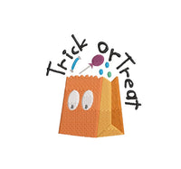 Halloween Trick or Treat Bag and Candy Machine Embroidery Design