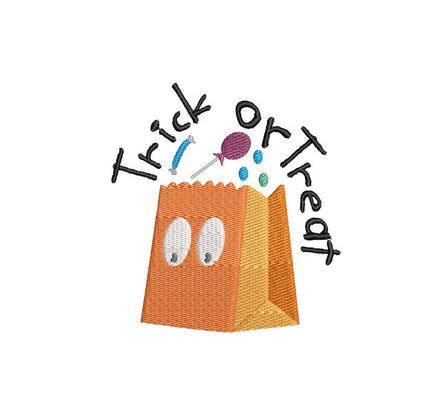 Halloween Trick or Treat Bag and Candy Machine Embroidery Design